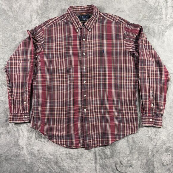 Polo Ralph Lauren Other - Ralph Lauren Long Sleeve Plaid Shirt Mens XXL Red Casual Button Down Oxford